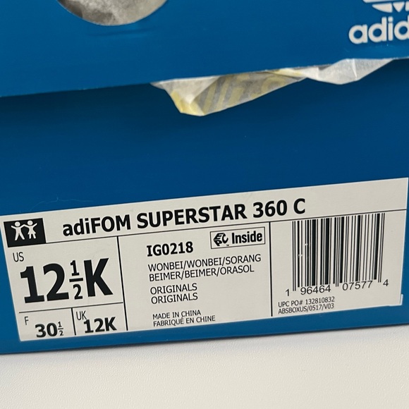 ADIFOM SUPERSTAR 360 SHOES KIDS NEW ( TODDLER Size 12.5K) New with box - Picture 13 of 13